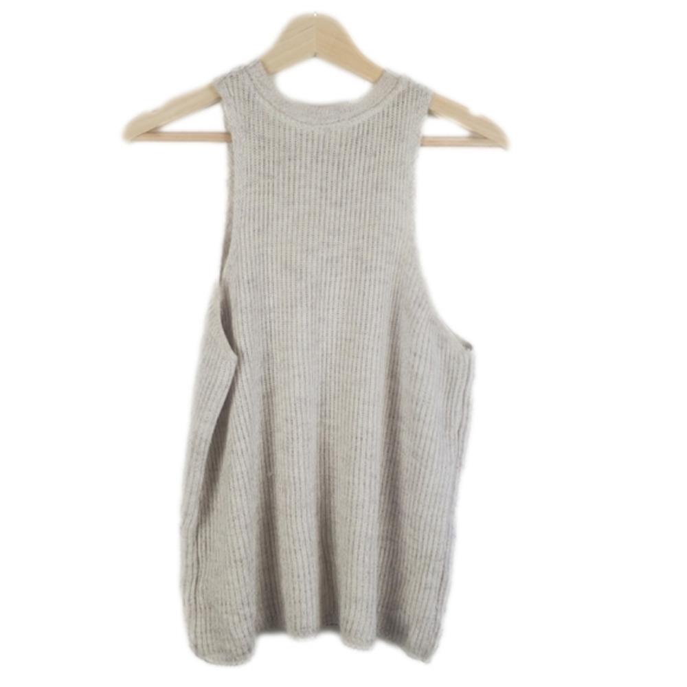 SILENCE + Noise Swanktop Sweater Muscle‎ Tanktop Womens XS Ribbed Oatmeal